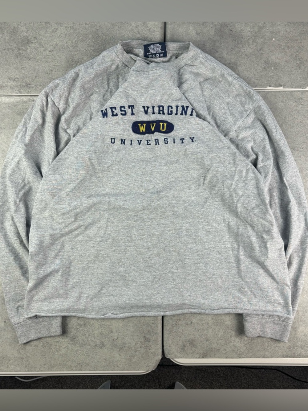 Vintage gray jansport West Virginia university long sleeve shirt